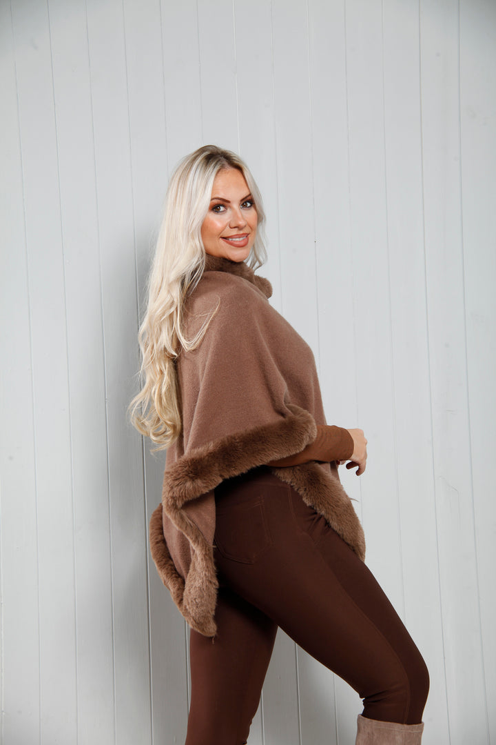 Priscilla Poncho Taupe