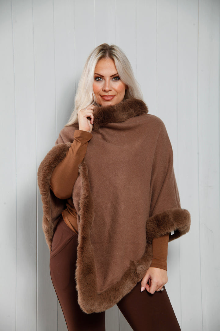Priscilla Poncho Taupe