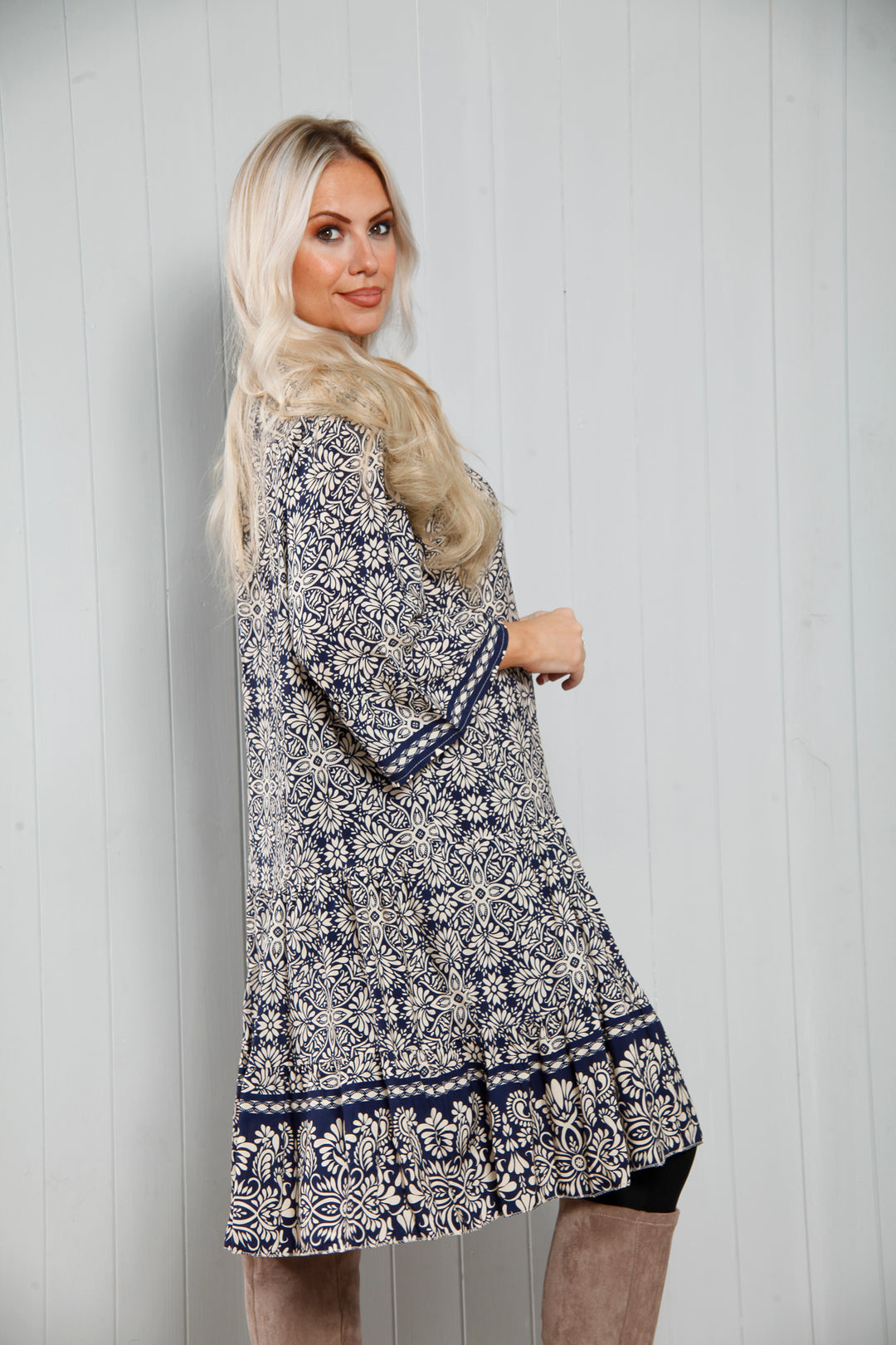 Kate Mandala Dress Navy