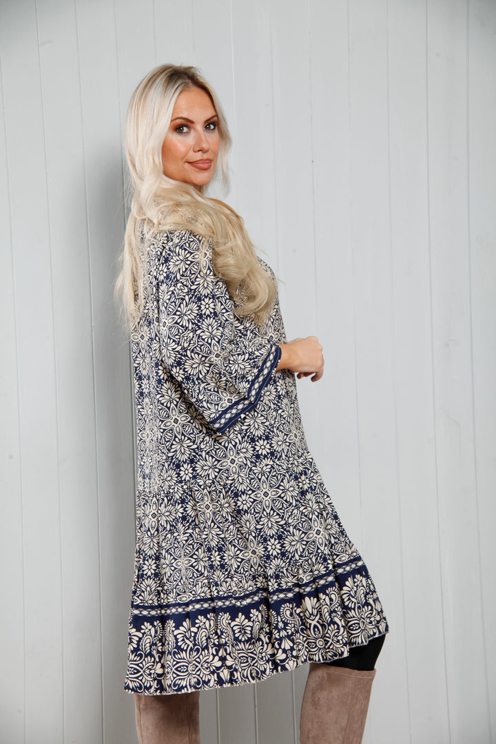 Kate Mandala Dress Navy
