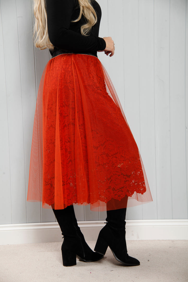 Lisa Lacey Skirt Burnt Orange
