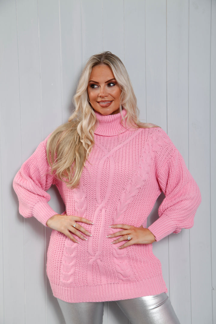 Margot Cable Tunic Baby Pink