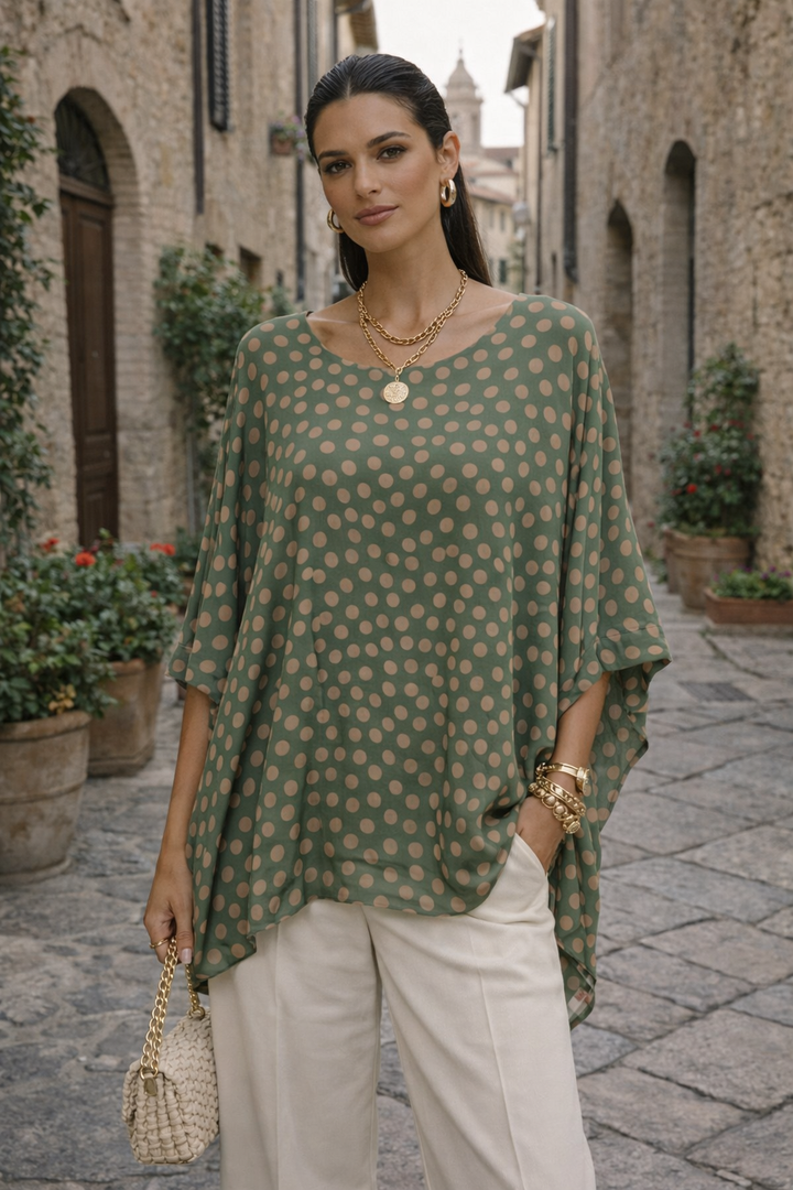Alora Polka Dot Top Sage