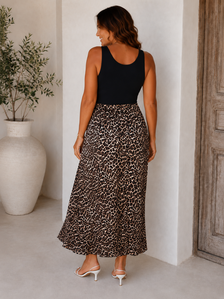 Imogen Leopard Print Dress Black