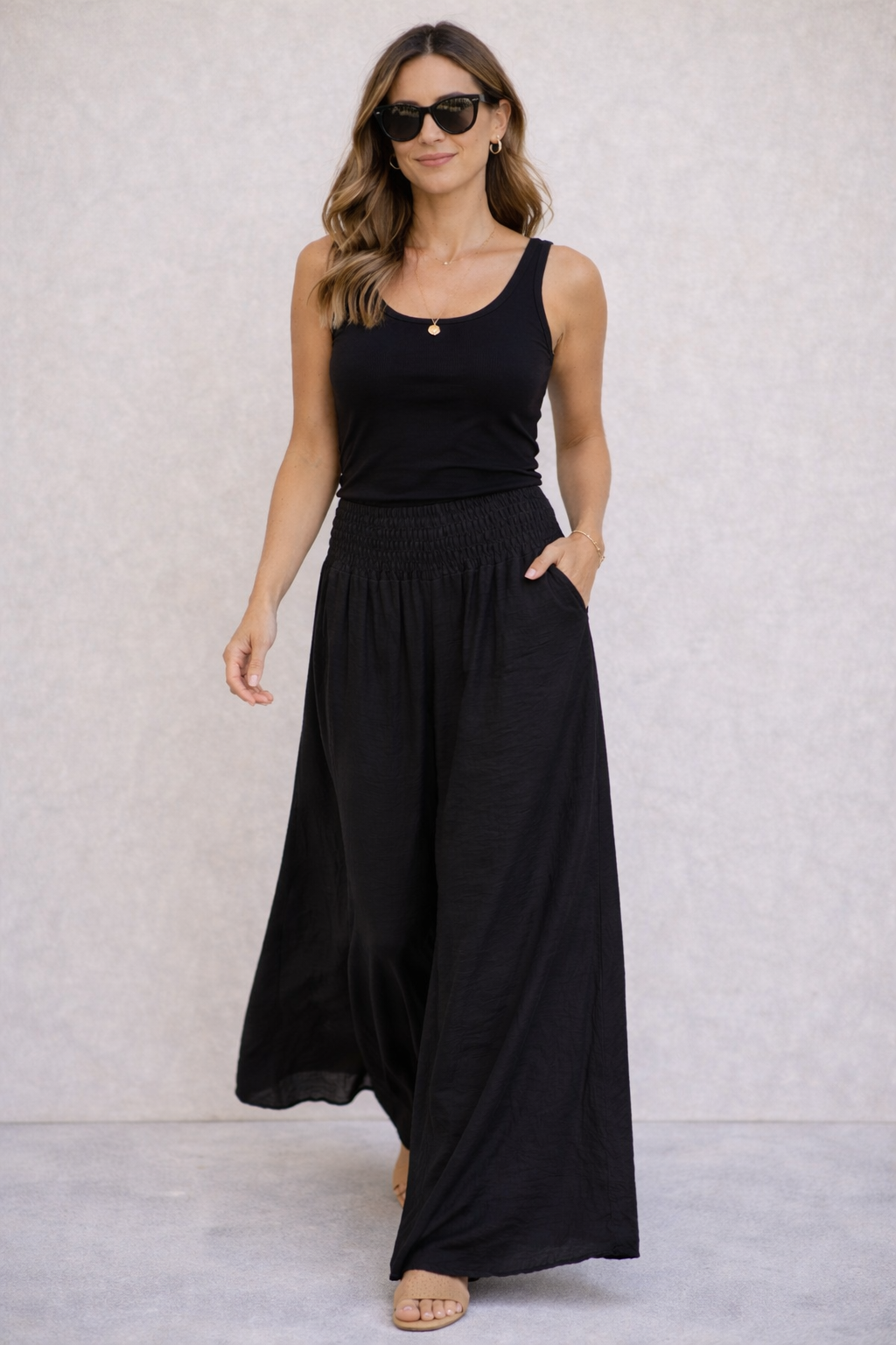 Paulina Palazzo Trousers Black