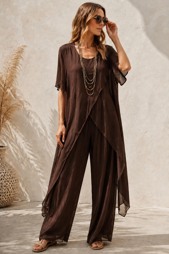 Liberty Crinkle Co-Ord Espresso