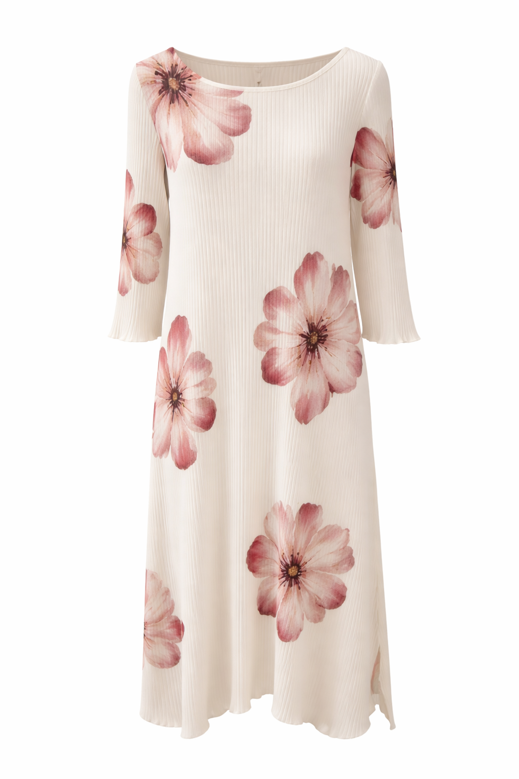 Petal Pleat Maxi Dress Cream