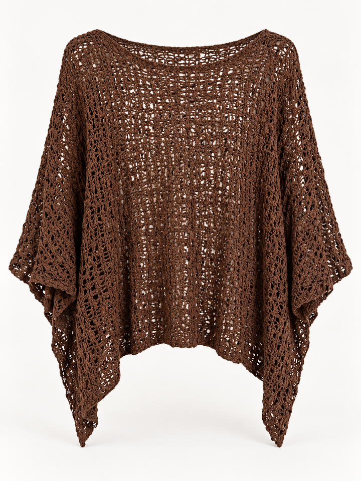 Poncho Popcorn Top - Chocolate