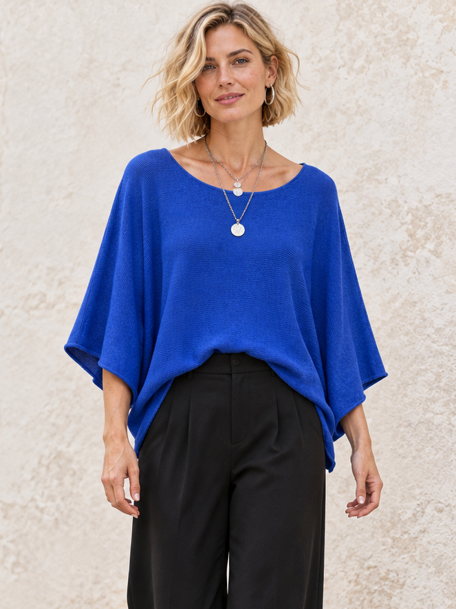 Anabelle Slouchy Top Sky Blue