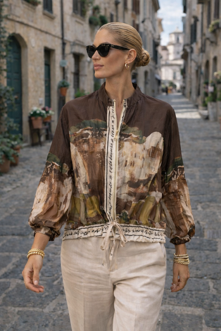 Tuscan Zip Up Jacket Espresso