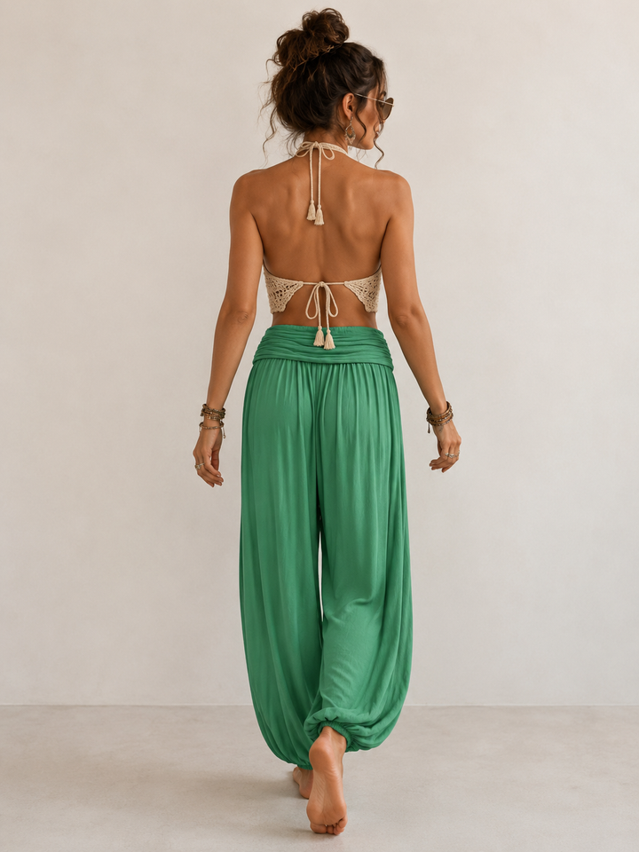 Plain Harem Trousers Emerald