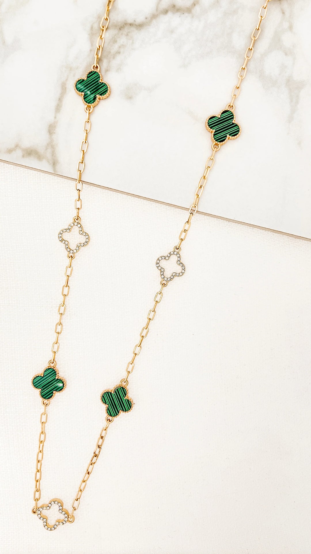 Diamante Trinny Necklace Emerald