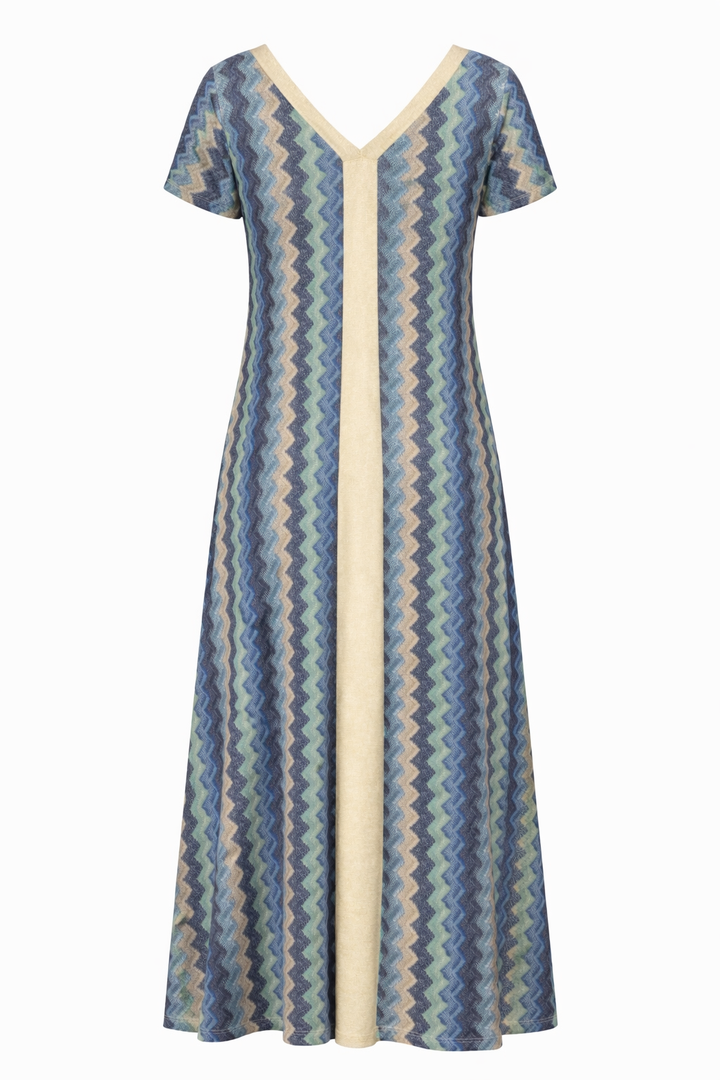Zi Zi V Neck Maxi Dress Blue