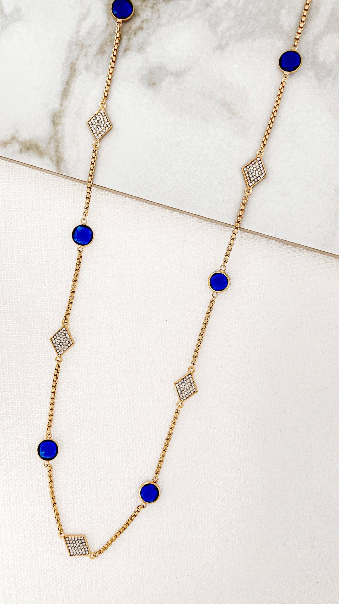 Sapphire and Diamante Necklace