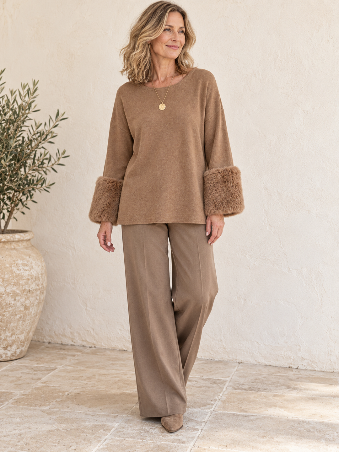 Amalie Luxe Jumper Camel
