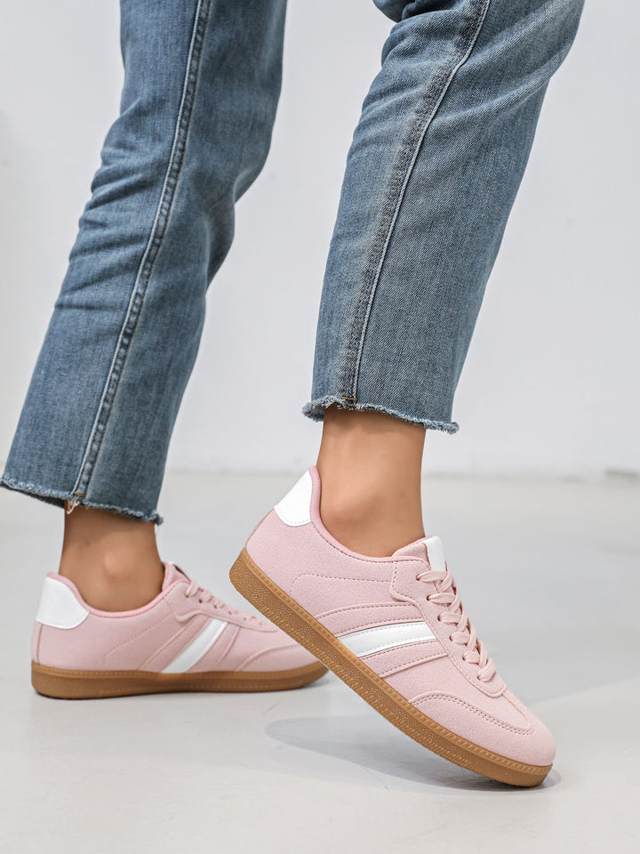 Vespa stripe Trainers Pink/White