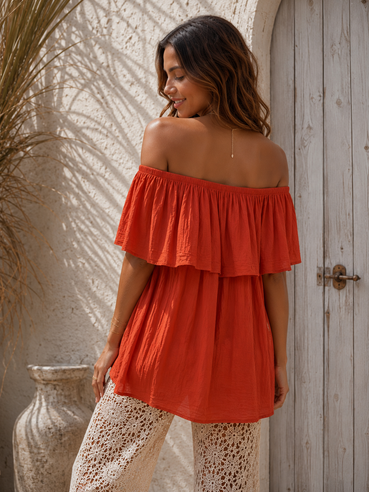 Francesca Gypsy Top Terracotta