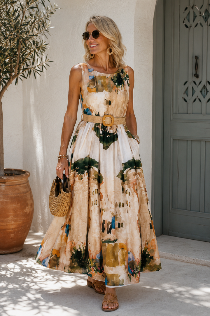 Santorini Skies Dress Mocha