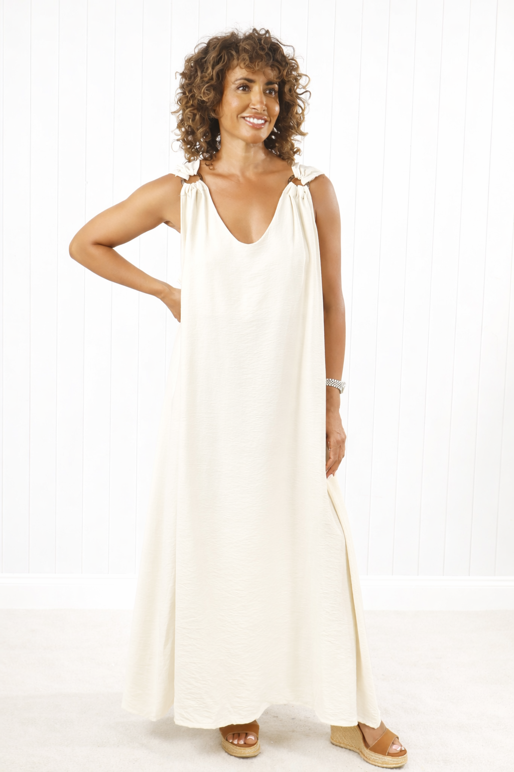 Bailey Loop Dress Beige