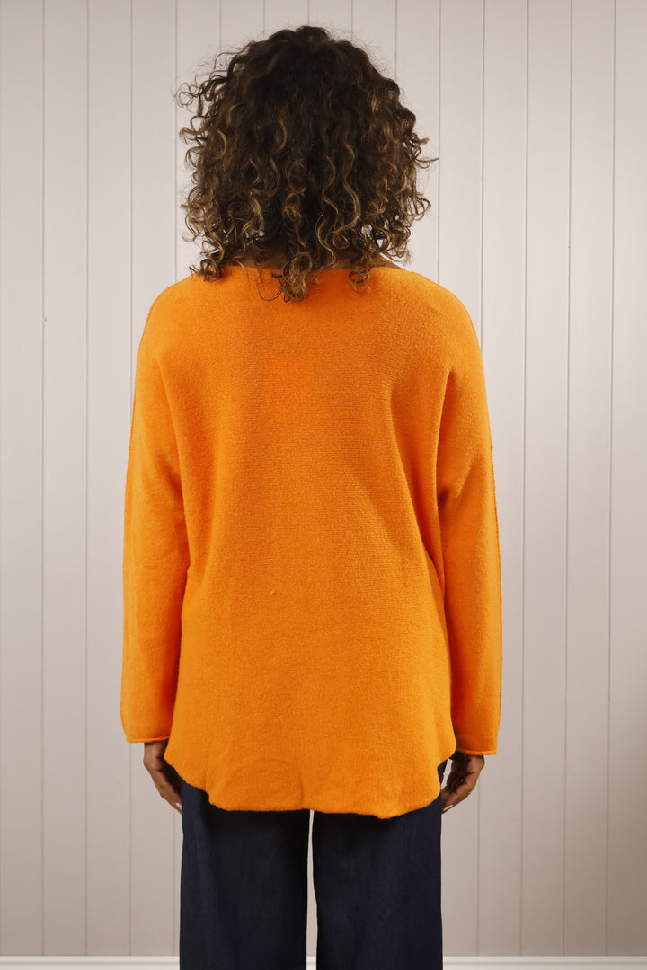 Anabelle V Neck Curve Tangerine