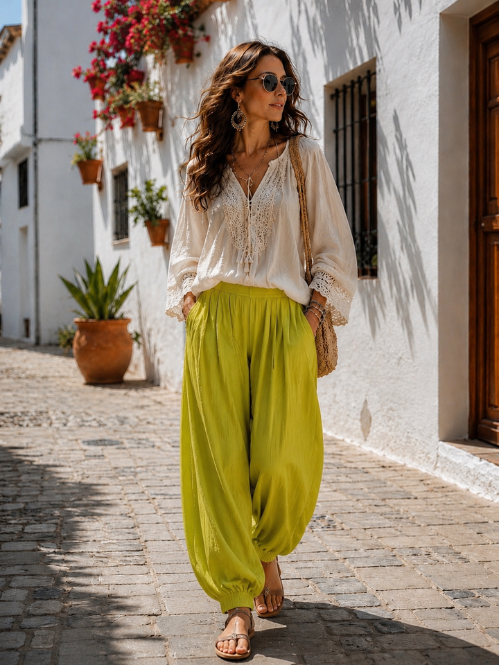 Anouska Harem Trousers Ochre