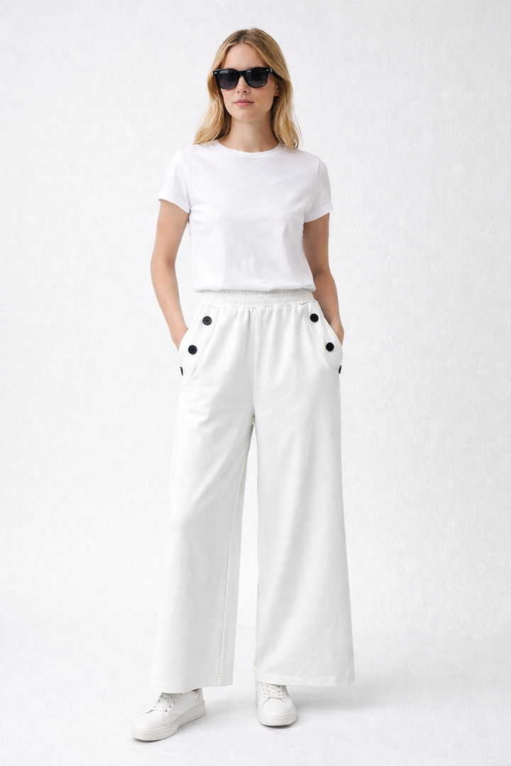 Ceri Cotton Trouser White