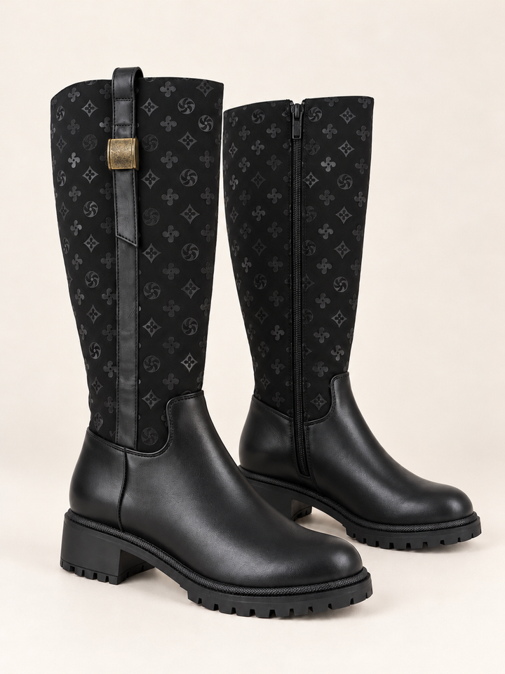 Christa Knee High Boots Black