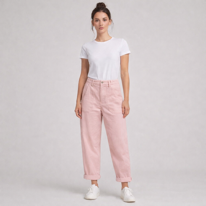 Mimi Barrell Leg Trousers Pink