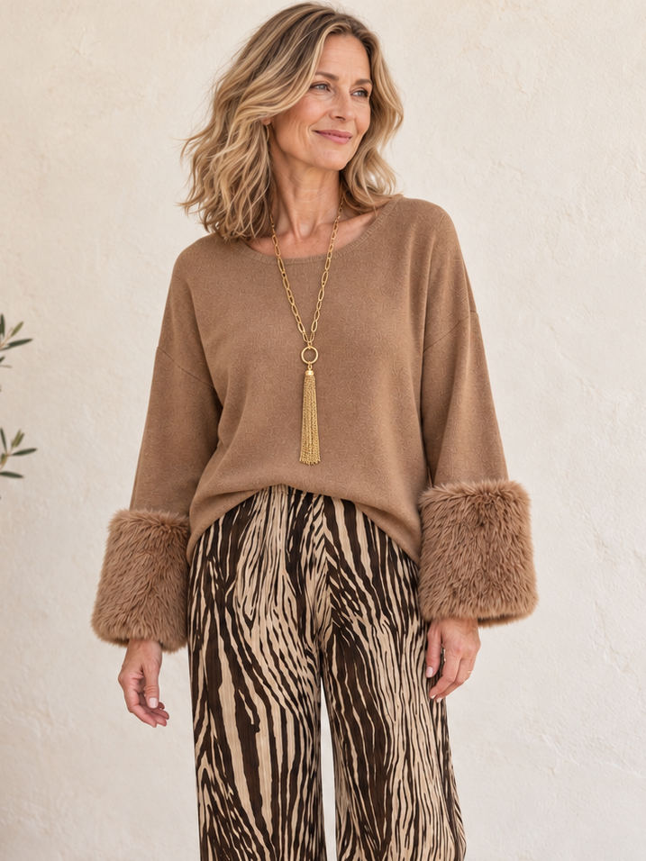 Amalie Luxe Jumper Camel