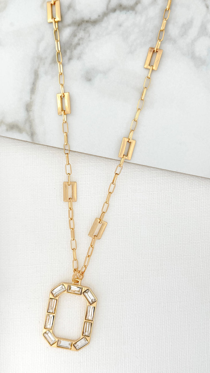 Soho Geometric Pendant Necklace Gold