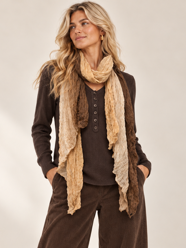Ombre Scarf & Top Set Chocolate