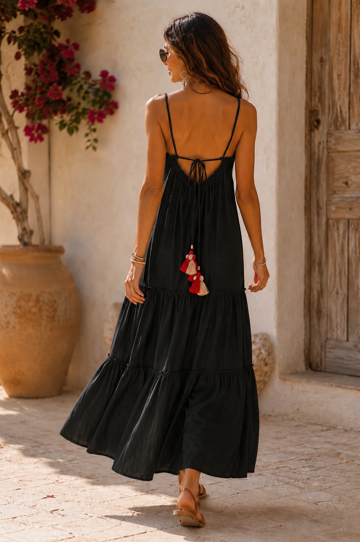 Carmela Embroidered Cotton Maxi Dress