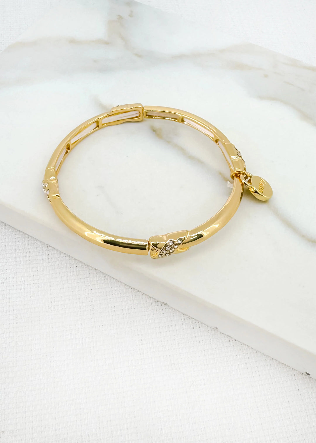 Camila Cross Bangle Gold