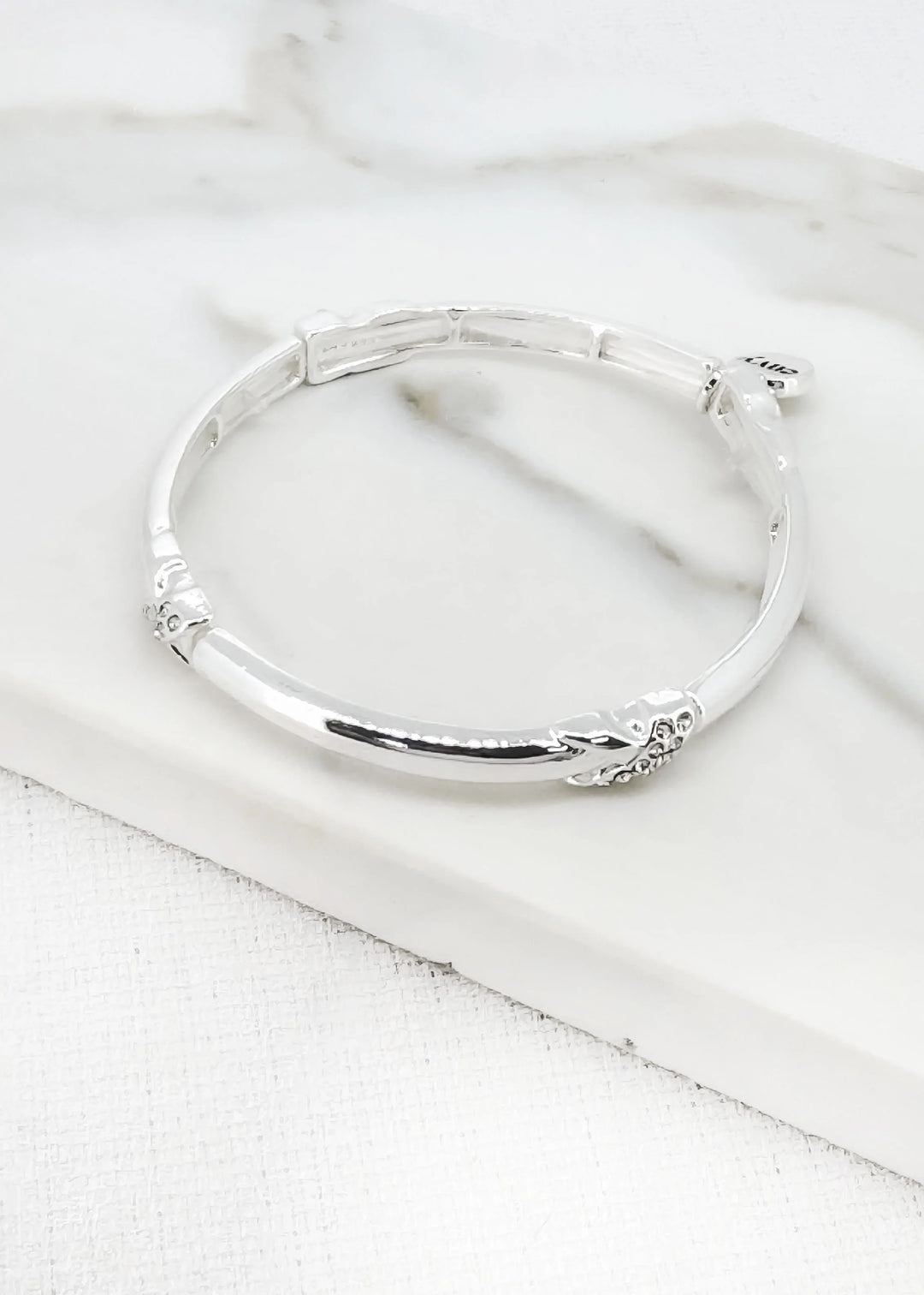 Camila Cross Bangle Silver