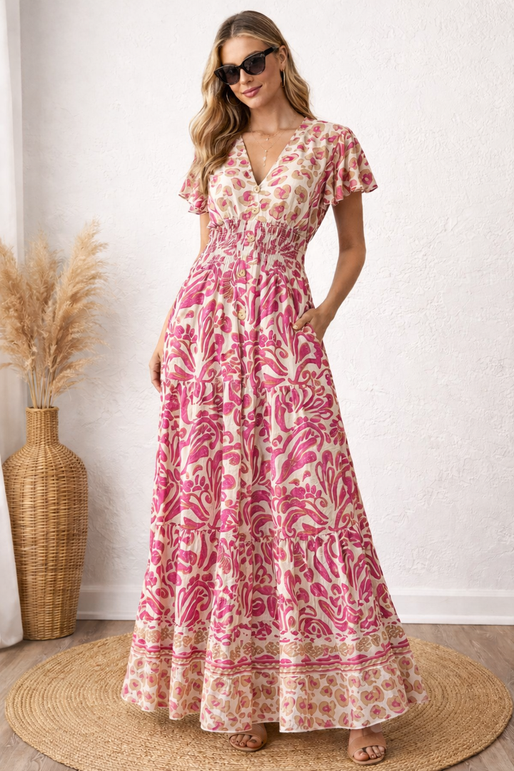 Brixton Button Maxi Dress