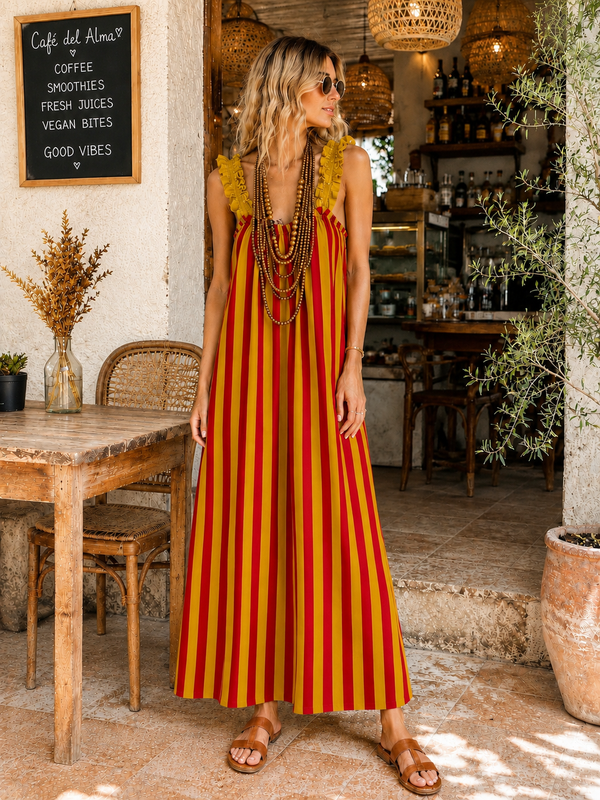 Analise Stripe Maxi Dress