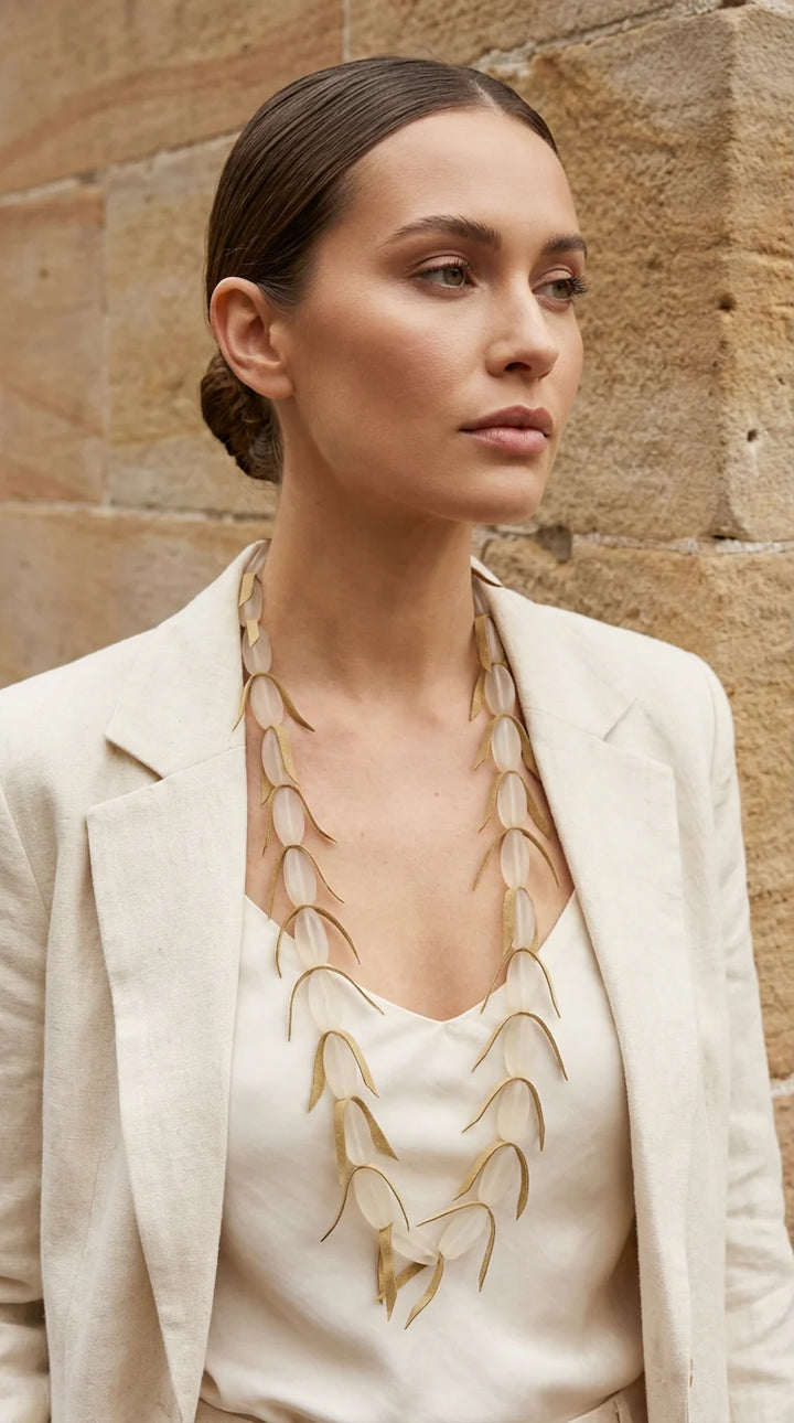 Aurora Statement Necklace Light Grey
