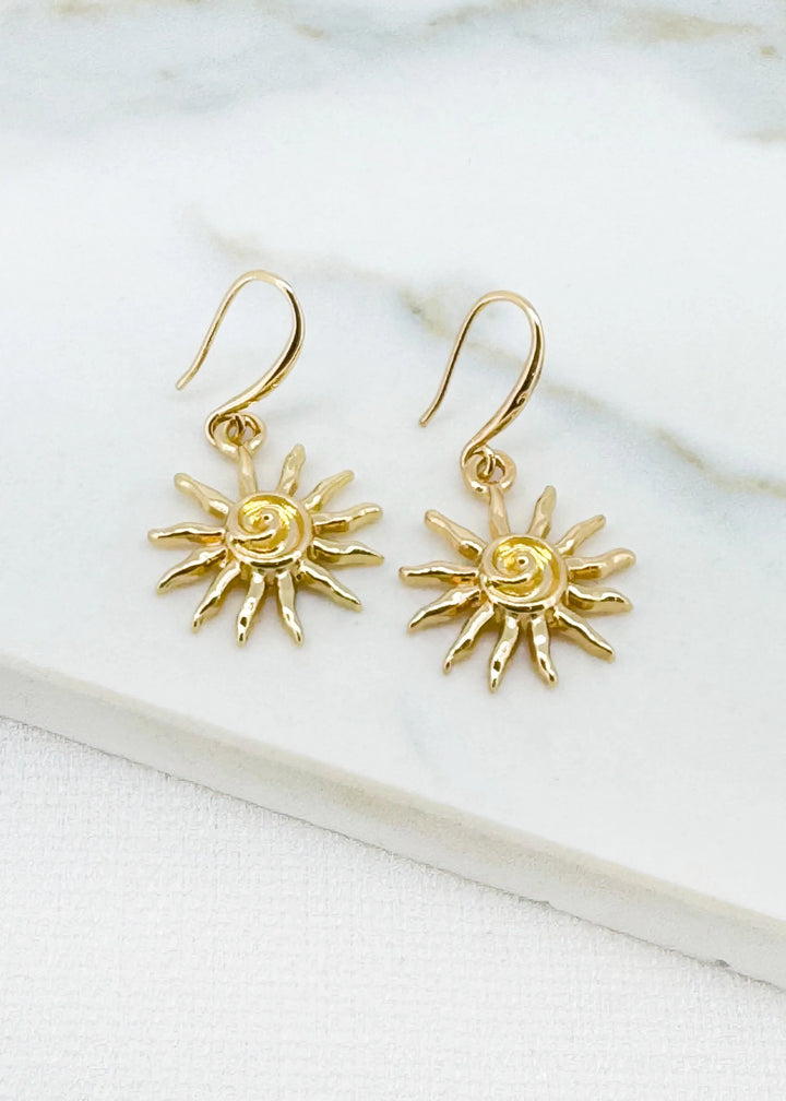Golden Starburst Earrings Gold