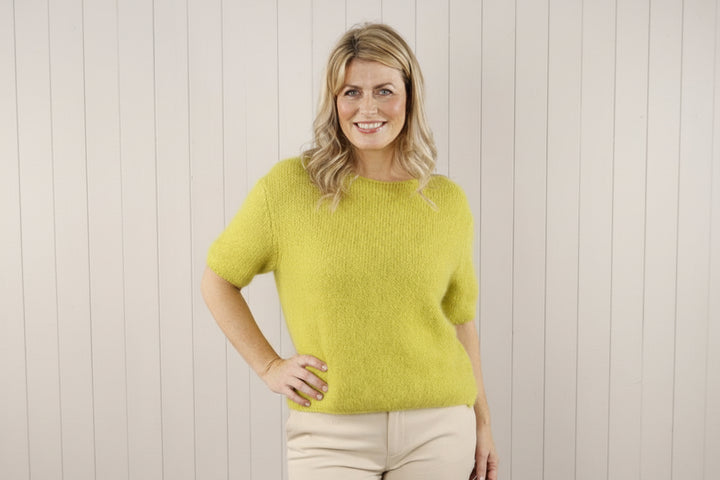 Silvia Short Sleeve Jumper Lime