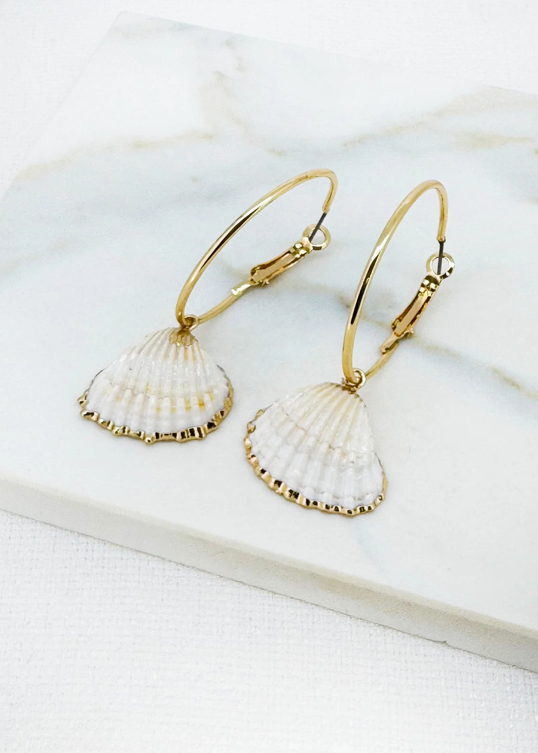 Golden Sunset Hoop Earrings Gold