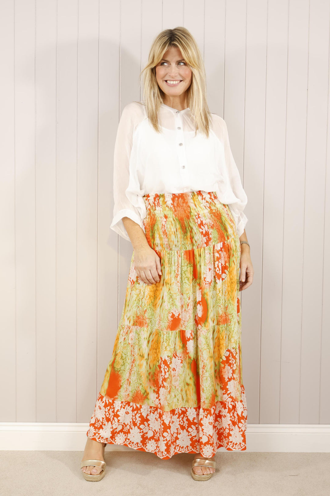 Fia Floral 2 in 1 Dress/skirt Orange