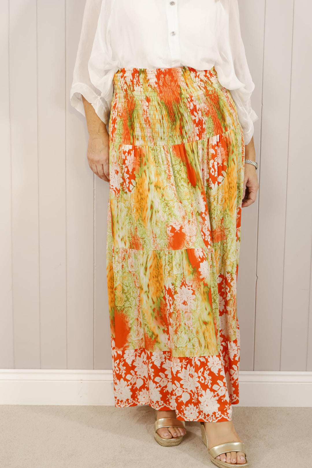 Fia Floral 2 in 1 Dress/skirt Orange