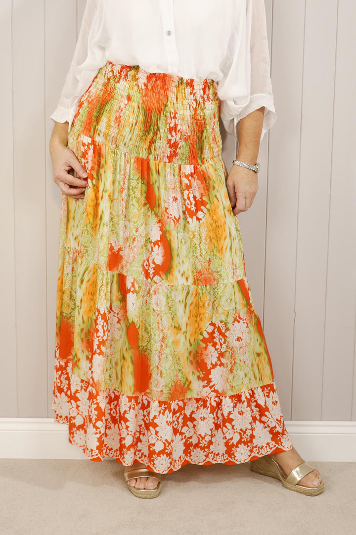 Fia Floral 2 in 1 Dress/skirt Orange