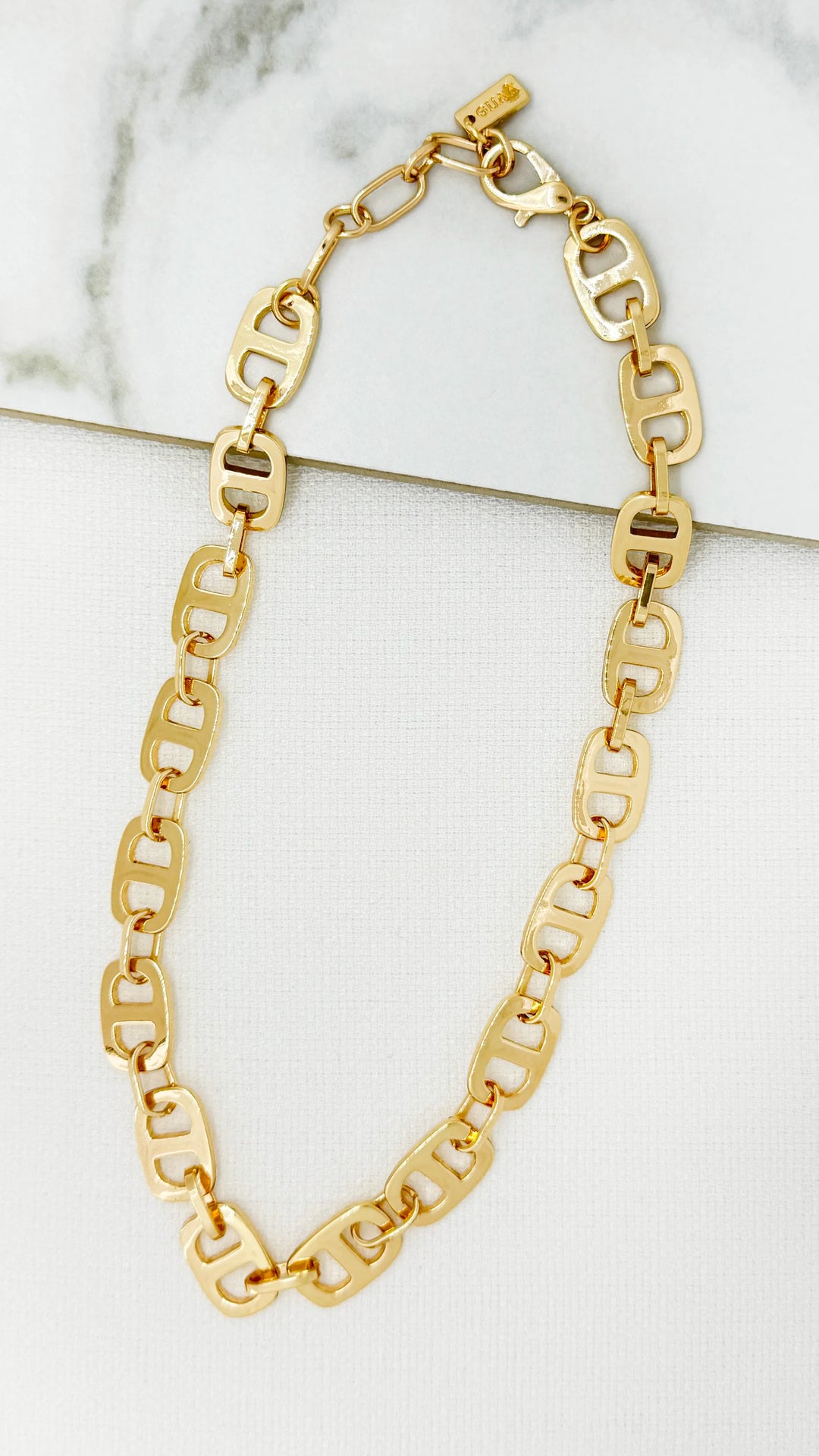 Christa Chunky Link Necklace Gold