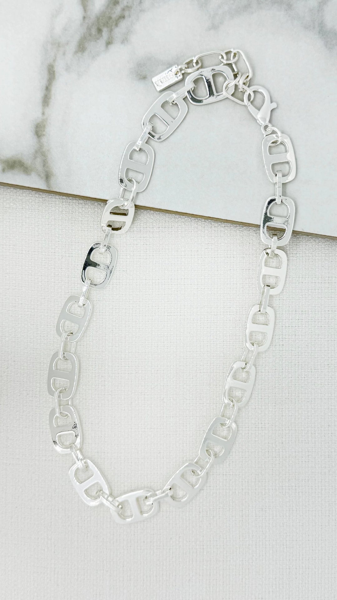 Christa Chunky Link Necklace Silver
