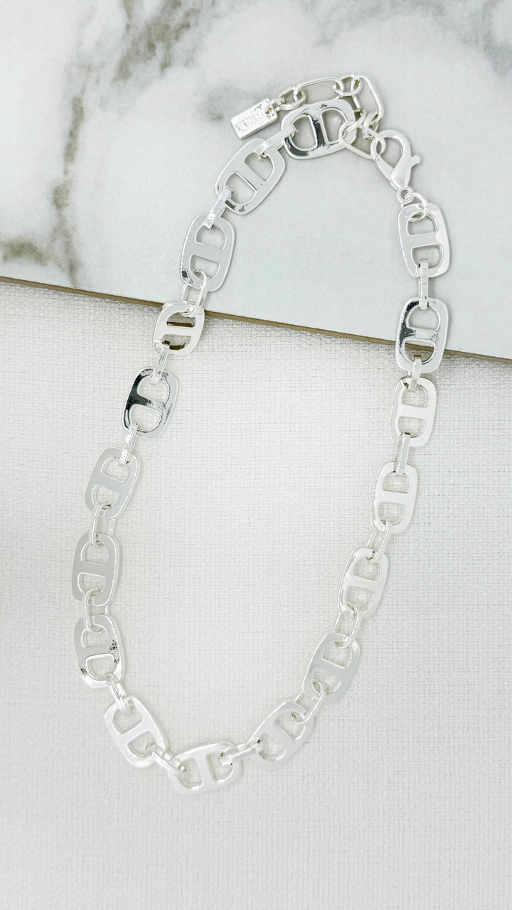 Christa Chunky Link Necklace Silver