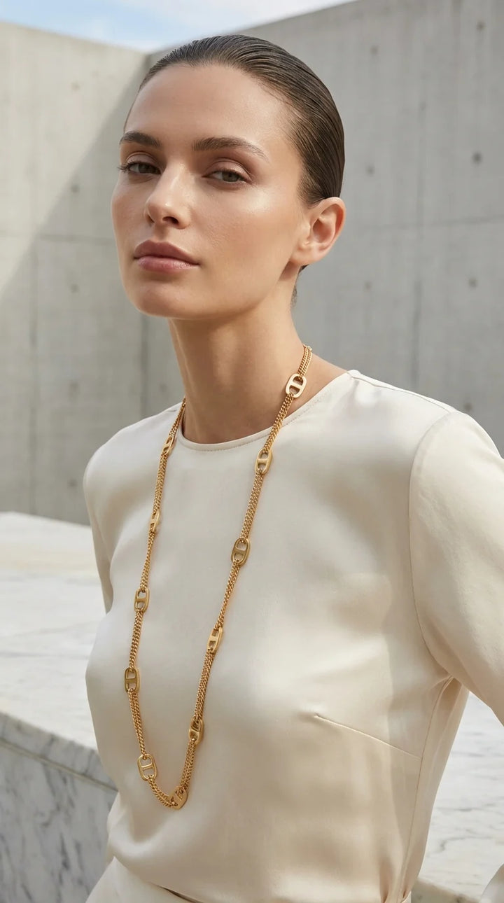 Christa Link Necklace Gold