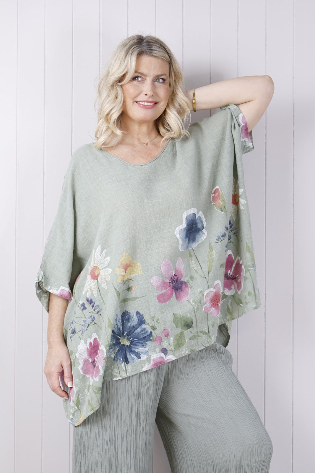 Olivia Floral Oversized Cotton Top