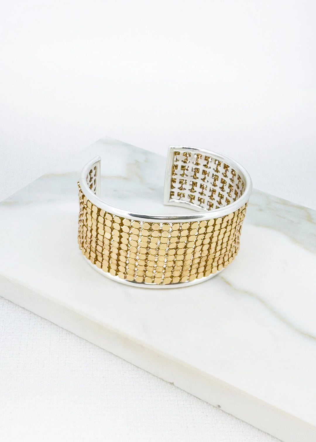 Talia Two Tone Cuff Bangle