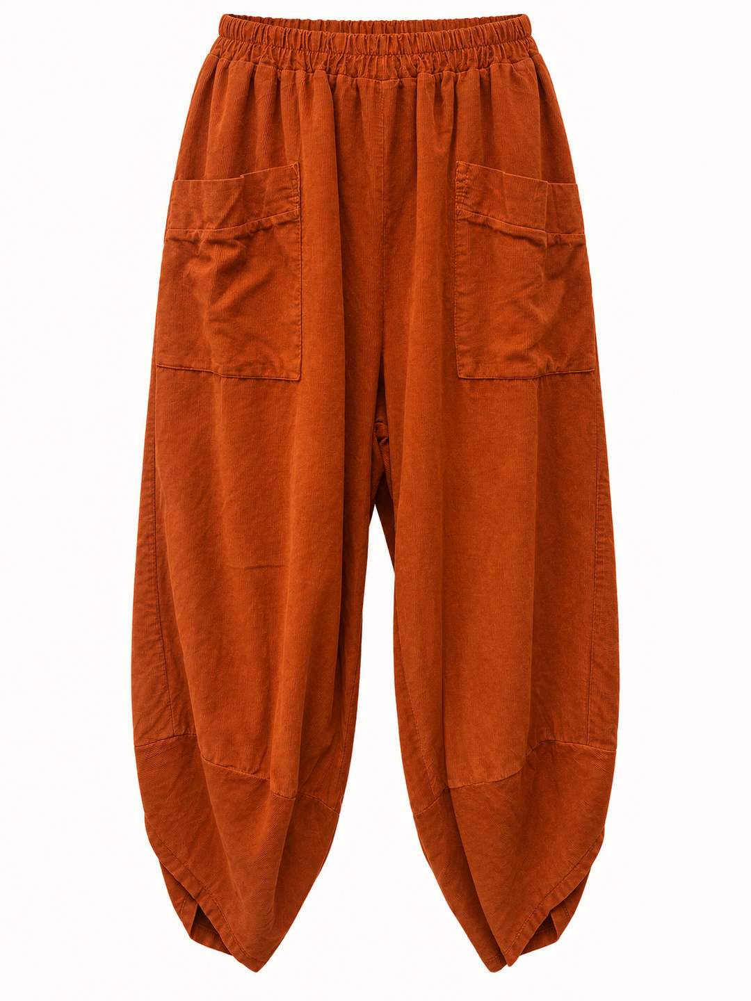 Tahlia Cord Barrel Trousers Burnt Orange